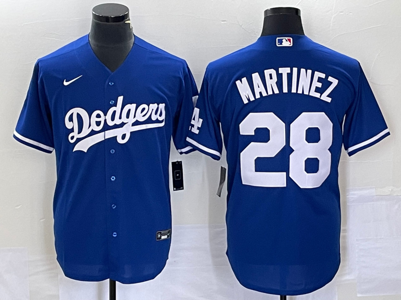 Men's Los Angeles Dodgers J.D. Martinez #28 Blue Replica Baseball Jersey