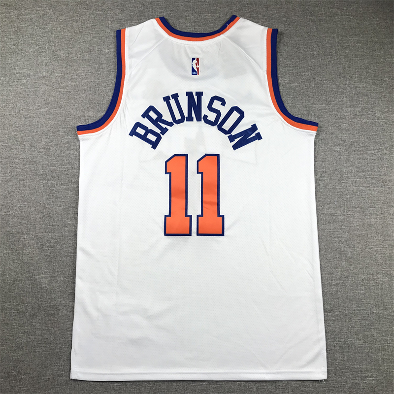 Men's New York Knicks Jalen Brunson #11 White Swingman Jersey - Association Edition