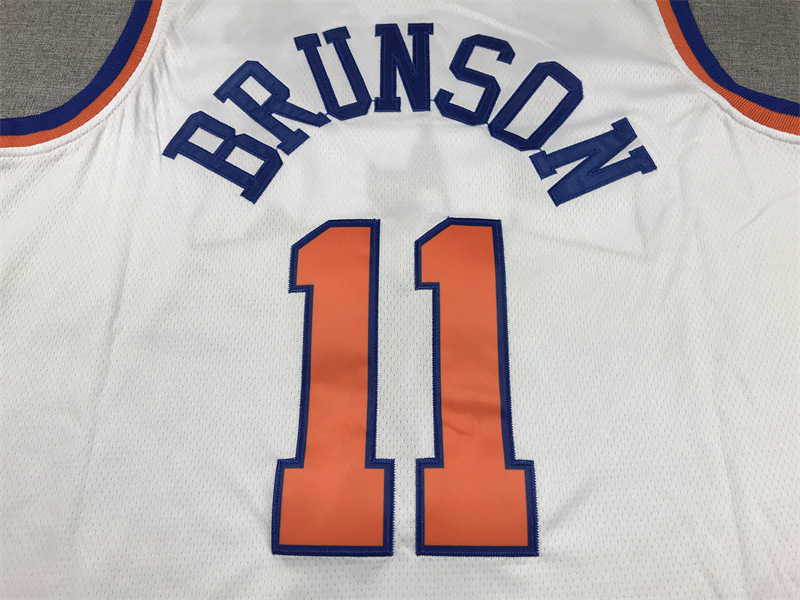 Men's New York Knicks Jalen Brunson #11 White Swingman Jersey - Association Edition