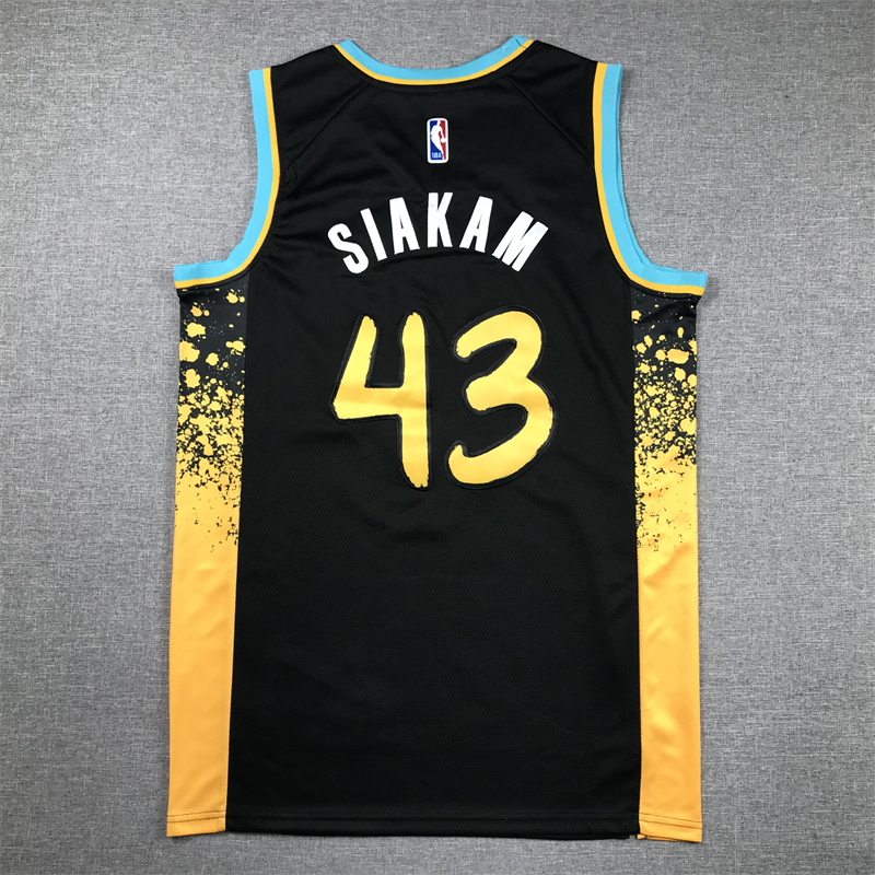 Men's Indiana Pacers Pascal Siakam #43 Black 2023/24 Swingman Jersey - City Edition