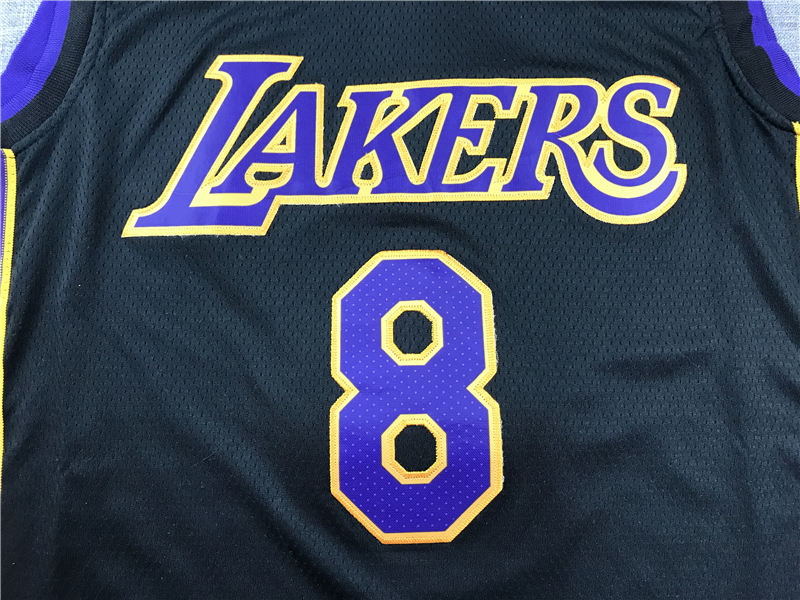 Men's Los Angeles Lakers Kobe Bryant Black #8 Swingman Player Jersey