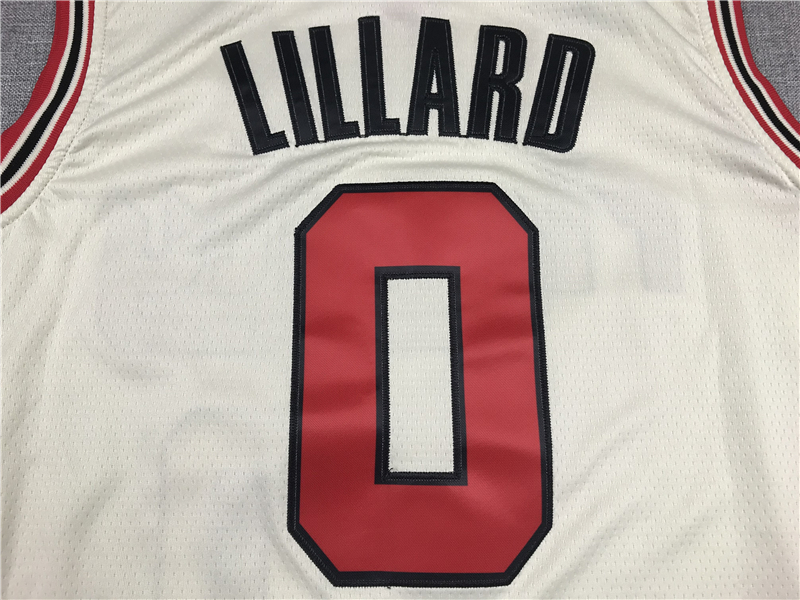 Men's Portland Trail Blazers Damian Lillard #0 NBA White Swingman Jersey