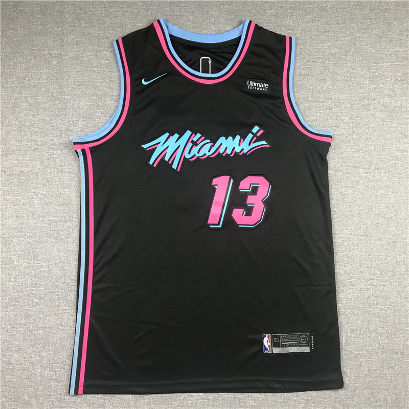 Men's Miami Heat Bam Adebayo #13 Black Swingman Player Jersey