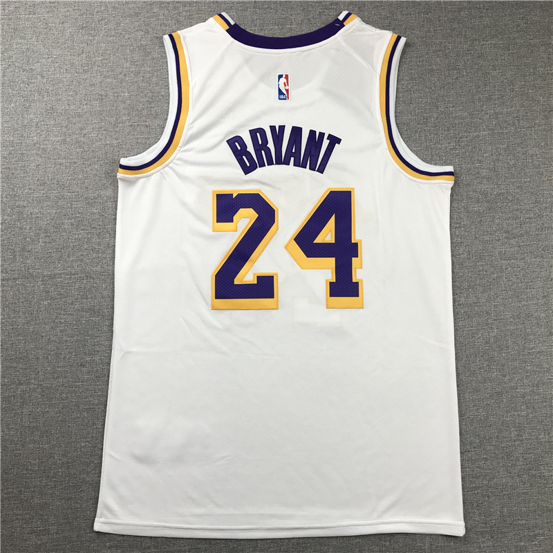 Men's Kobe Bryant Los Angeles Lakers #24 NBA Classics Retro Jersey - White