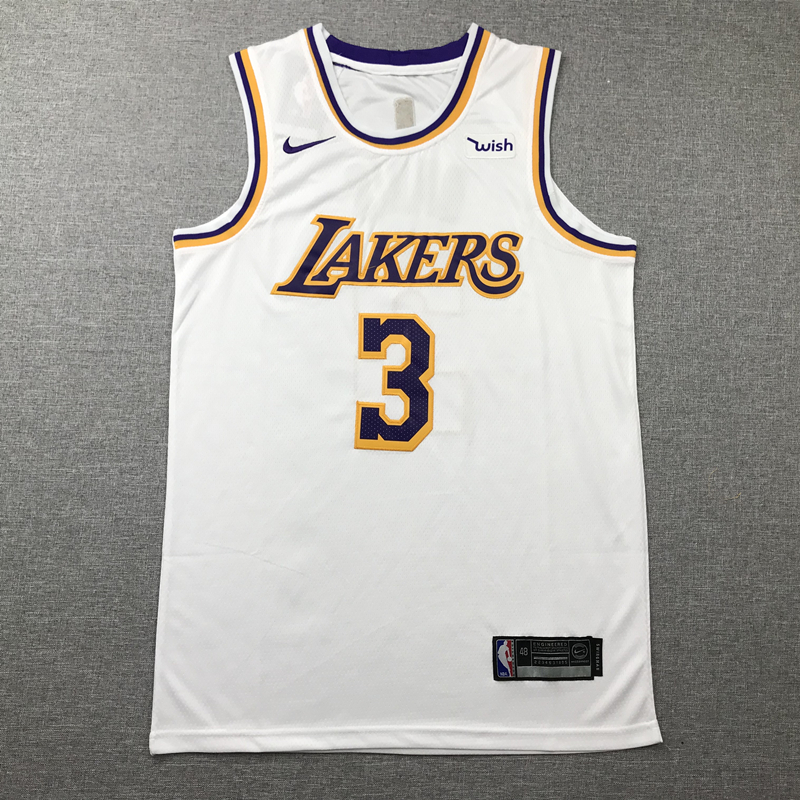 Men's Los Angeles Lakers Anthony Davis White #3 NBA Swingman Jersey
