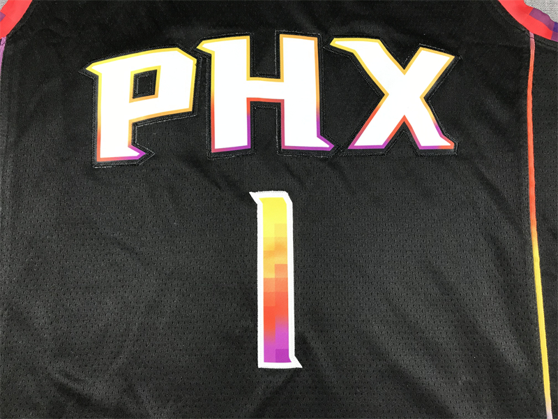 Men's Phoenix Suns Devin Booker #1 Black 2022/23 Fast Break Player Jersey - Statement Edition