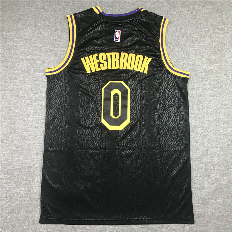 Men's Los Angeles Lakers Russell Westbrook Black City Edition Swingman Jersey