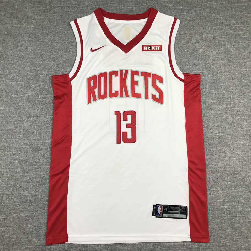 Men's Houston Rockets James Harden #13 NBA White Player Replica Jersey