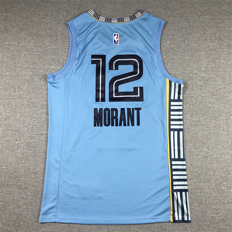 Men's Memphis Grizzlies Ja Morant #12 Light Blue 2022/23 Statement Edition Swingman Jersey