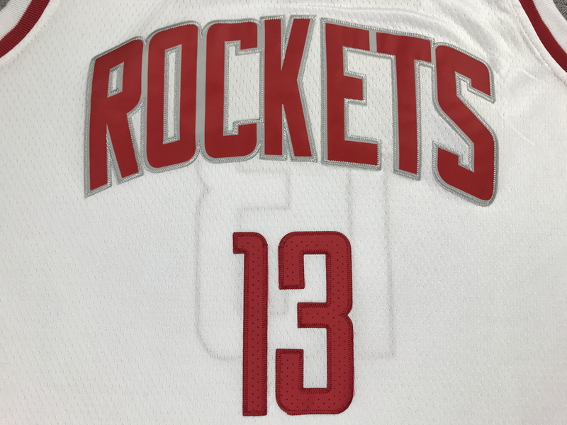 Men's Houston Rockets James Harden #13 NBA White Player Replica Jersey