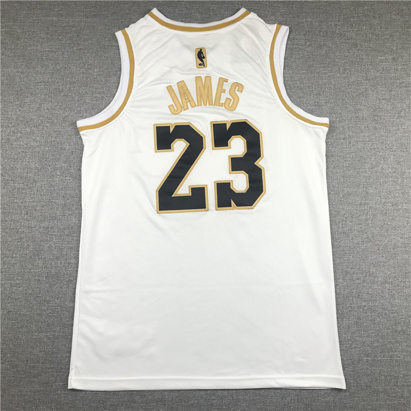 Men's Los Angeles Lakers LeBron James #23 White Swingman Jersey