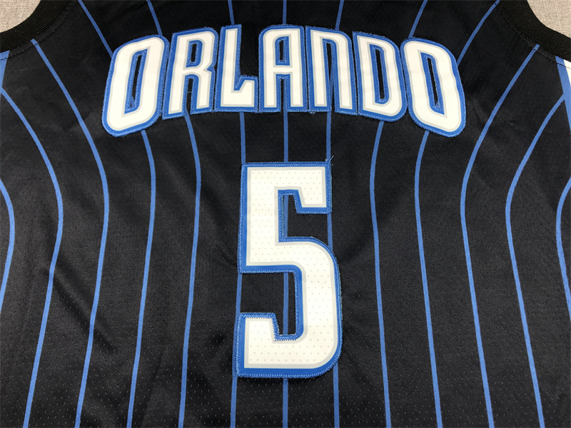 Men's Orlando Magic Paolo Banchero #5 Black 2022/23 Swingman Jersey - Icon Edition