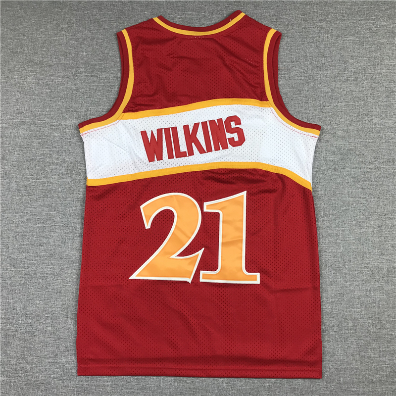 Men's Atlanta Hawks Dominique Wilkins 1986-87 Red Hardwood Classics Swingman Jersey