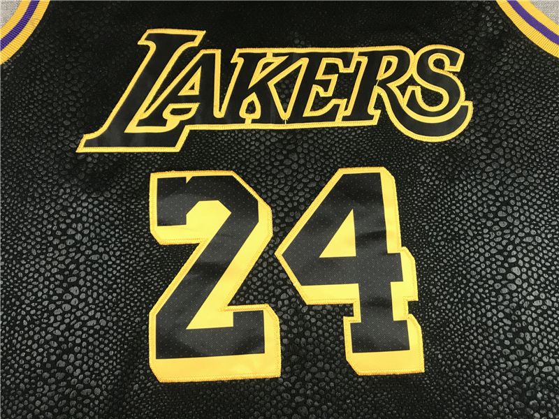Men's Black mamba Los Angeles Lakers Kobe Bryant #24 Jersey peach heart