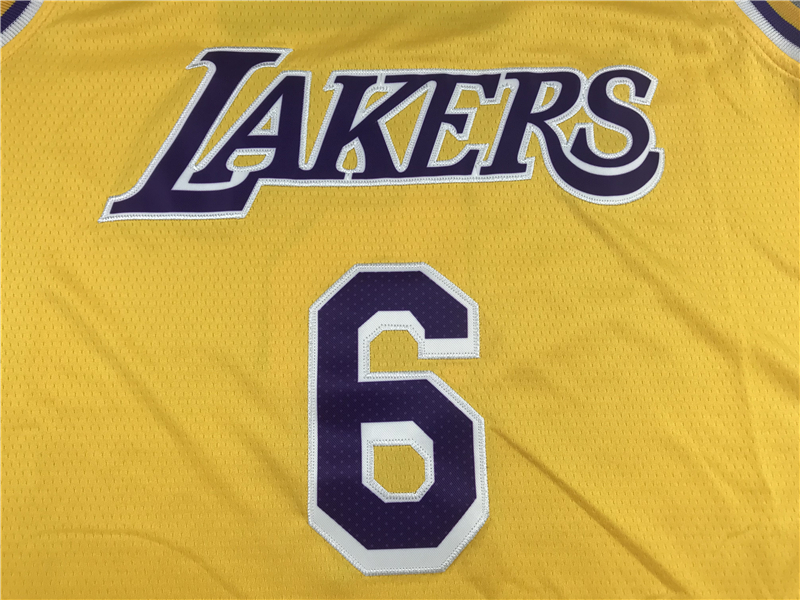 Men's Los Angeles Lakers LeBron James #6 Gold 2022/23 Swingman Jersey - Icon Edition