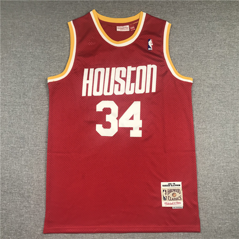 Men's Houston Rockets Hakeem Olajuwon 1993-94 Hardwood Classics Swingman Jersey