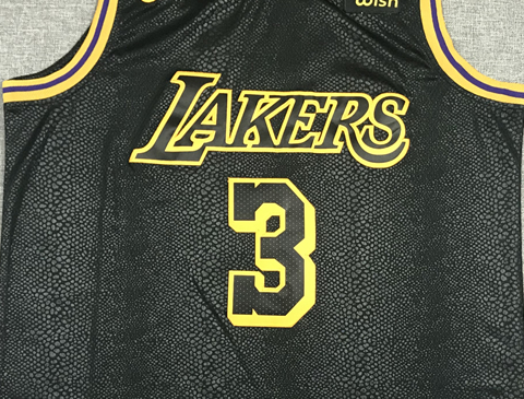 Men's Los Angeles Lakers Anthony Davis Black #3 NBA Swingman Jersey