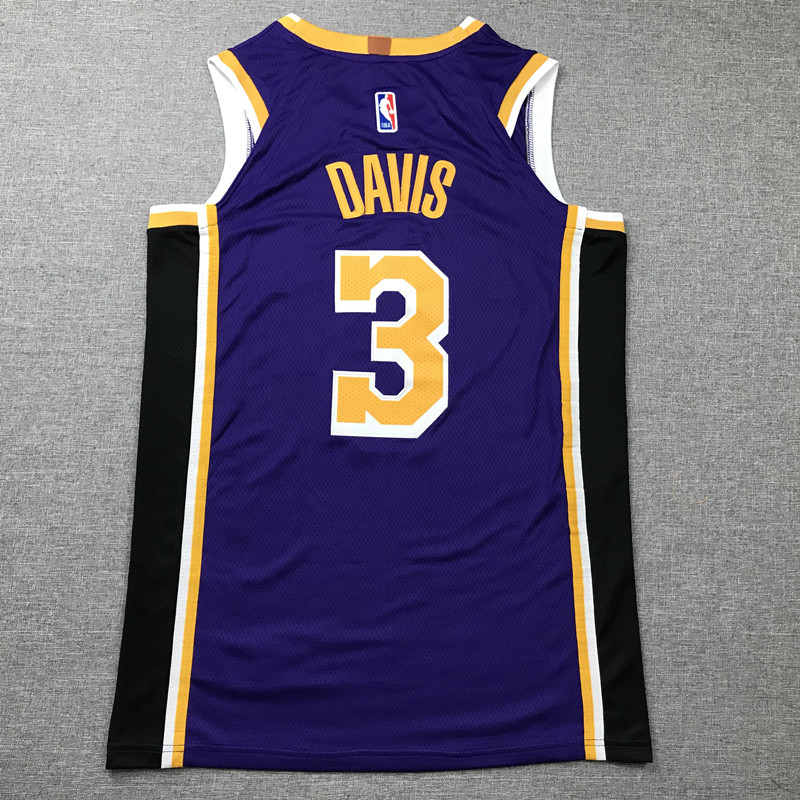 Men's Los Angeles Lakers Anthony Davis Purple #3 Swingman Jersey