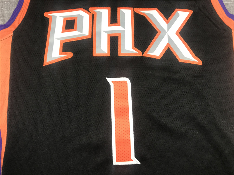 Men's Phoenix Suns Devin Booker #1 NBA Black Replica Jersey - City Edition