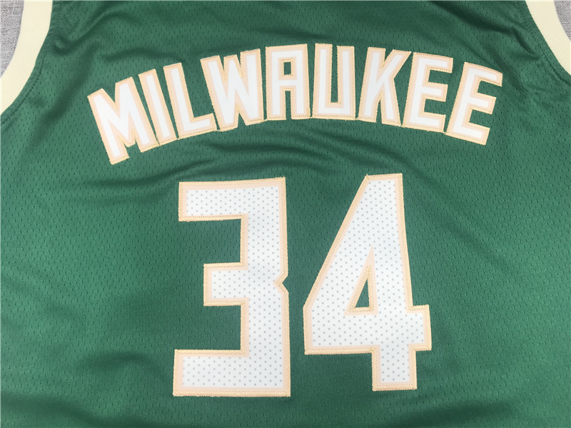 Men's Milwaukee Bucks Giannis Antetokounmpo #34 Green Player Jersey
