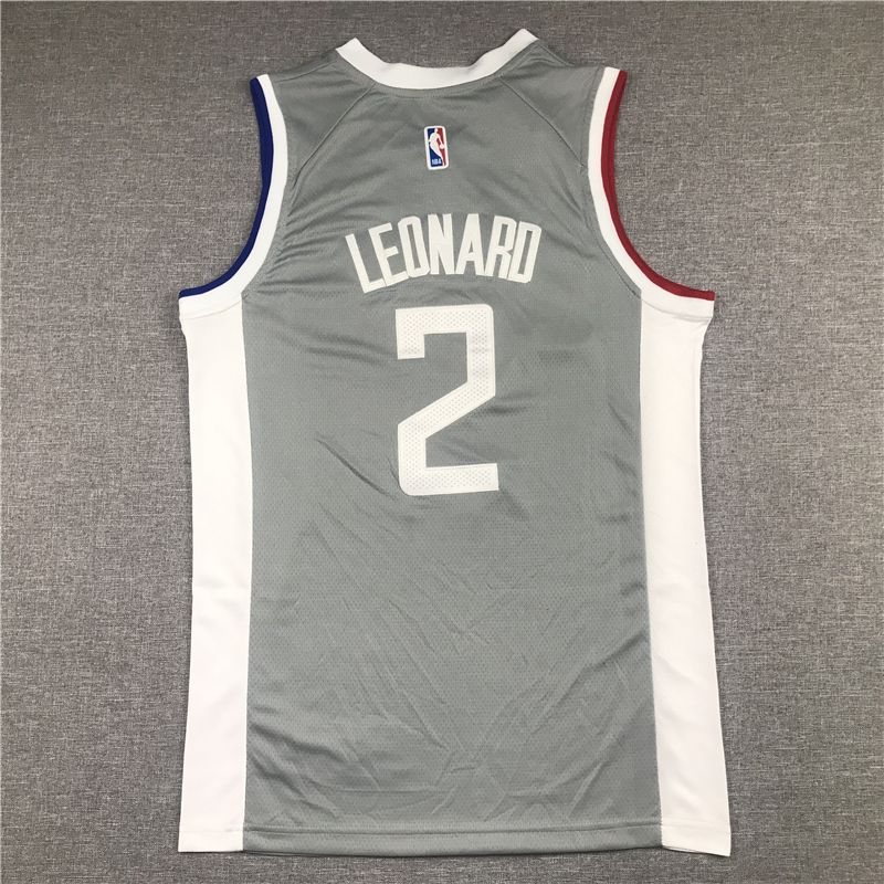 Men's LA Clippers Kawhi Leonard Gray 2020/21 Swingman Jersey - Earned Edition