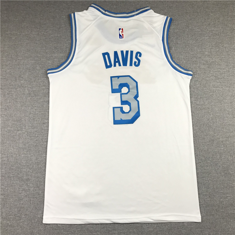 Men's Los Angeles Lakers Anthony Davis #3 White Swingman Jersey - City Edition