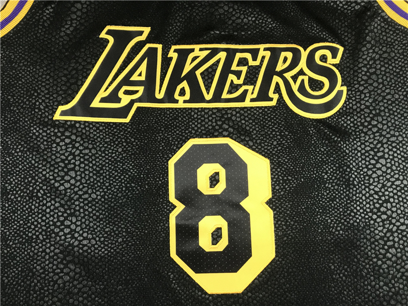 Men's Los Angeles Lakers Kobe Bryant #8-24 Black Mamba City Edition Swingman Jersey Black