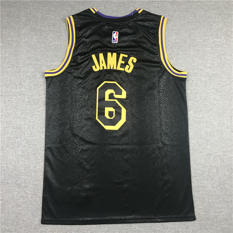 Men's Los Angeles Lakers LeBron James #6 NBA Black Jersey