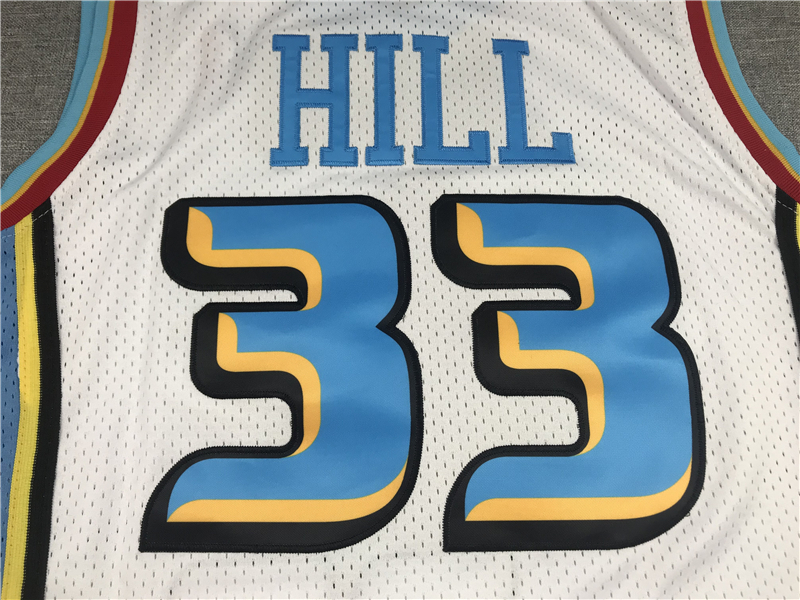 Men's Detroit Pistons Grant Hill 1998-99 White Hardwood Classics Swingman Jersey