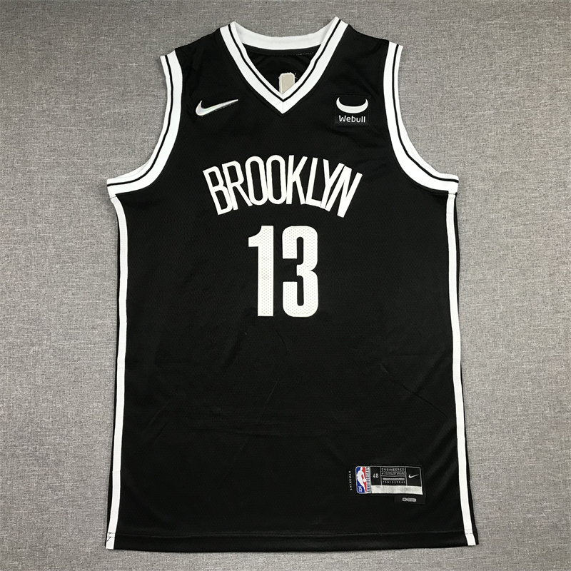 Men's Brooklyn Nets James Harden Black 2021/22 Diamond Swingman Jersey