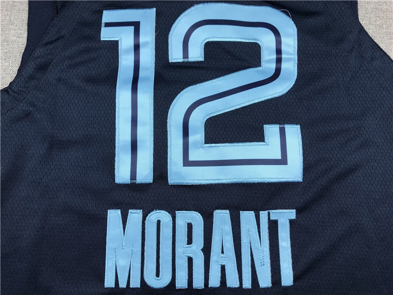 Men's Memphis Grizzlies Ja Morant #12 Navy Replica Fast Break Jersey