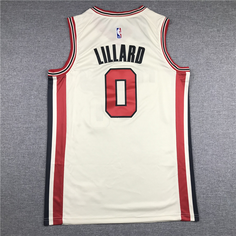 Men's Portland Trail Blazers Damian Lillard #0 NBA White Swingman Jersey