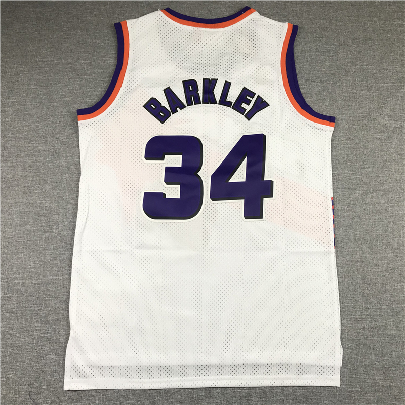 Men's Phoenix Suns Charles Barkley #34 NBA White 1992-93 Swingman Jersey