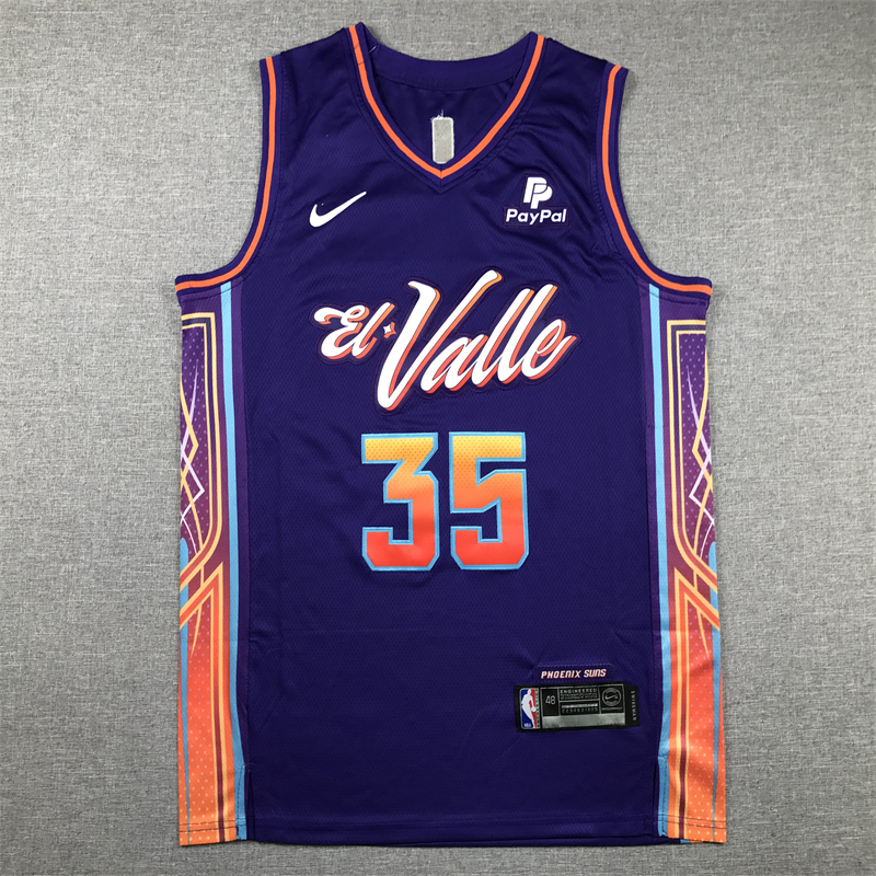 Men's Phoenix Suns Kevin Durant #35 Purple 2023/24 Swingman Jersey - City Edition