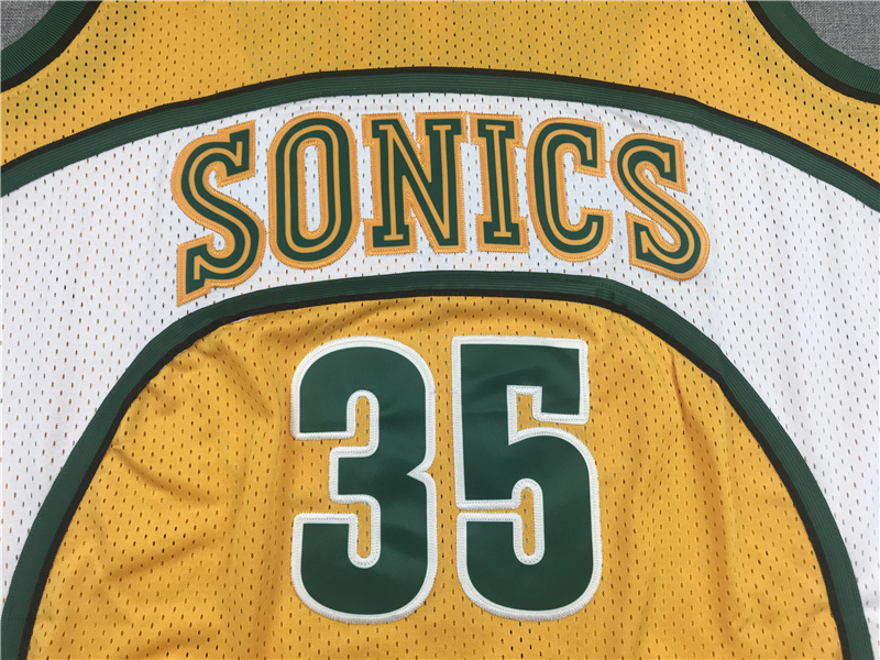 Men's Seattle SuperSonics Kevin Durant 2007-08 Yellow Hardwood Classics Swingman Jersey