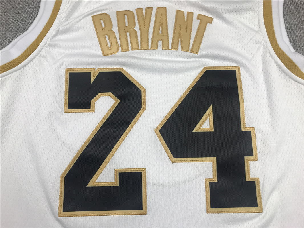 Men's Los Angeles Lakers Kobe Bryant #24 White Swingman Jersey