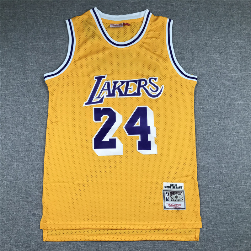 Men's Kobe Bryant Los Angeles Lakers #24 NBA Jersey - Retro Yellow