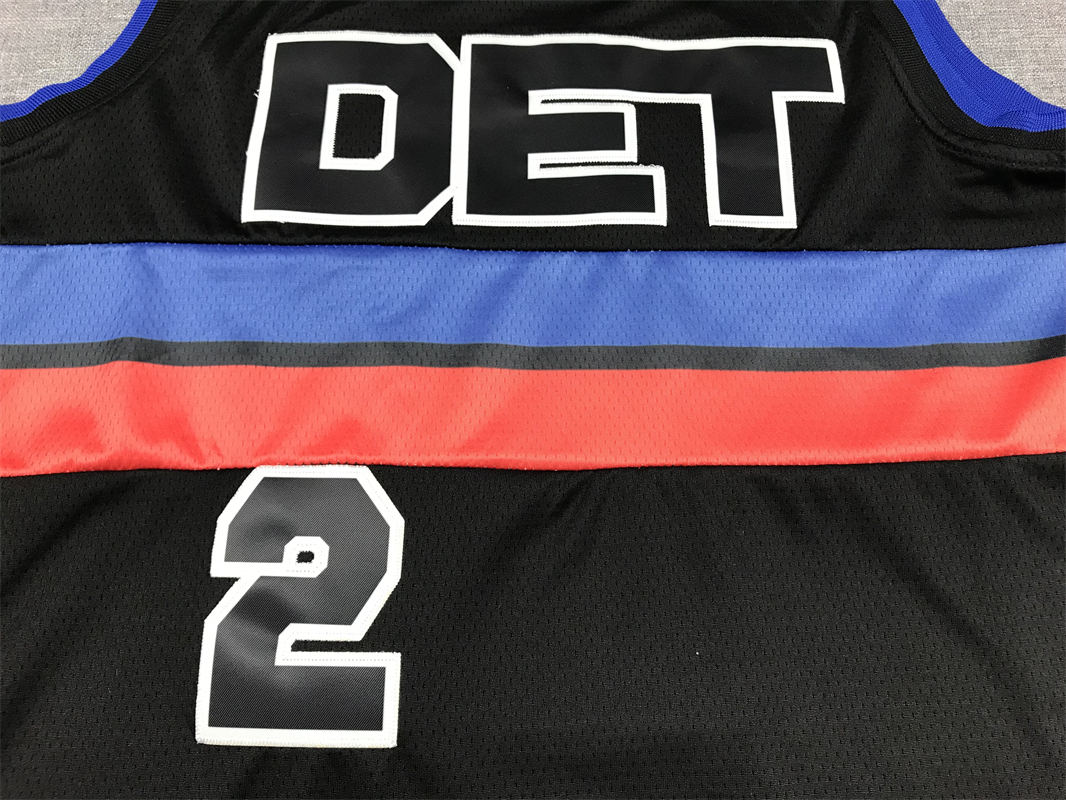Men's Detroit Pistons Cade Cunningham #2 Black 2022/23 Fast Break Player Jersey - Statement Edition