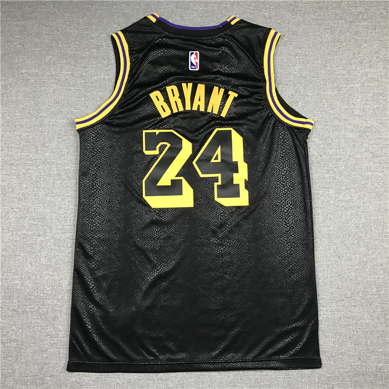 Men's Los Angeles Lakers Kobe Bryant #24 Black City Edition Swingman Jersey