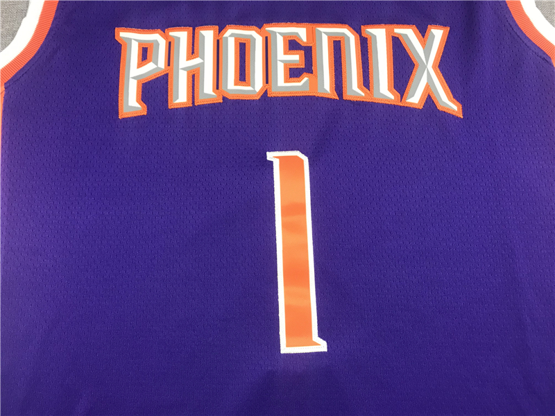 Men's Phoenix Suns Devin Booker #1 Purple Replica Jersey