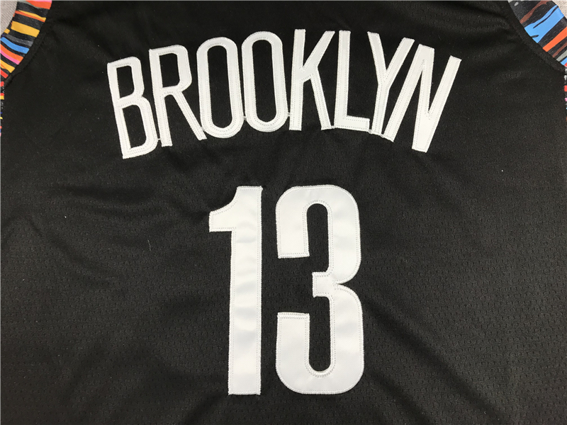 Men's Brooklyn Nets James Harden #13 NBA Black Fashion Jersey - City Edition