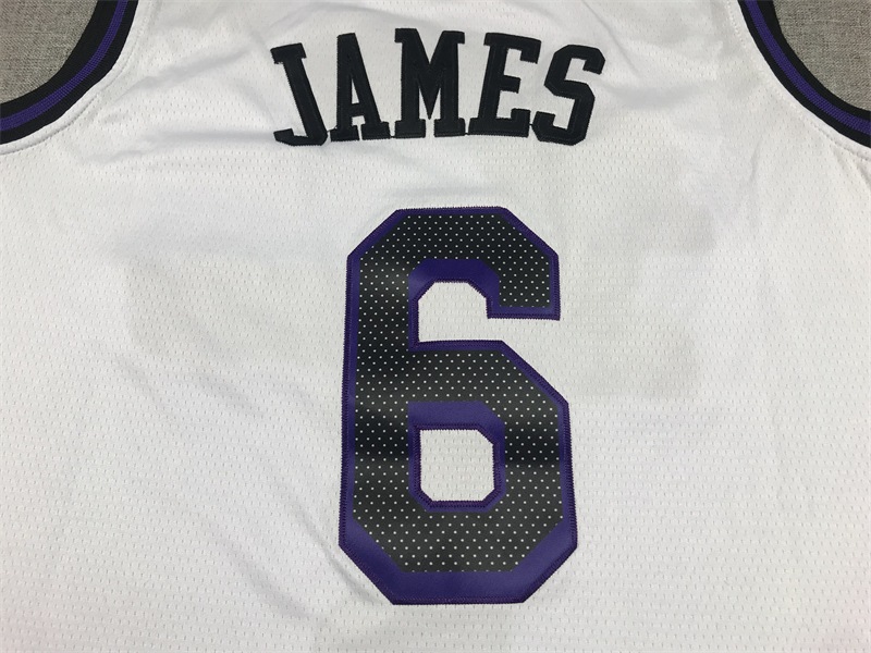 Men's Los Angeles Lakers LeBron James #6 White 2022/23 Authentic Jersey - City Edition