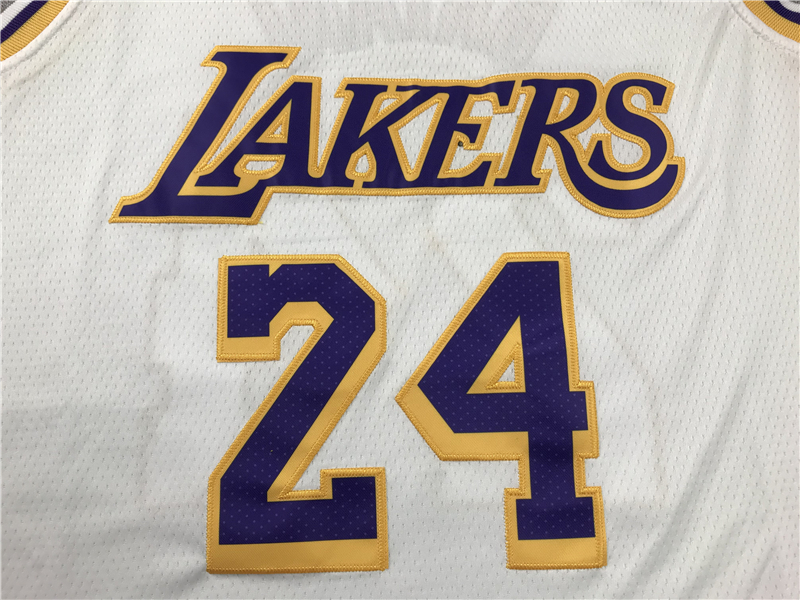 Men's Kobe Bryant Los Angeles Lakers #24 NBA Classics Retro Jersey - White