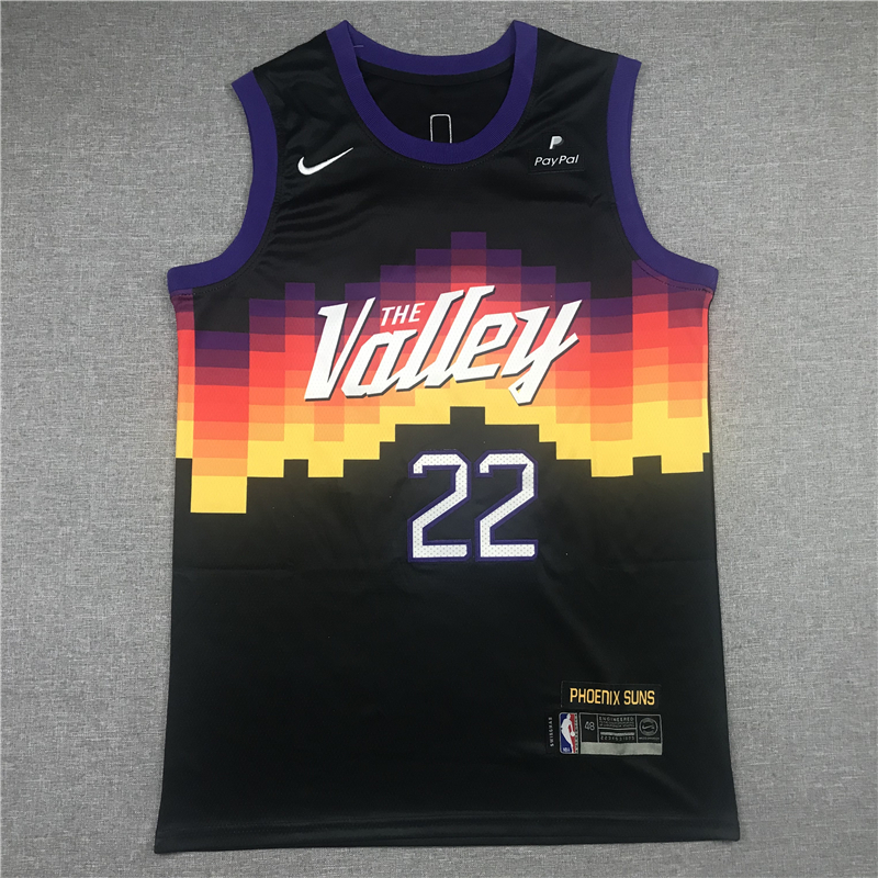Men's Phoenix Suns DeAndre Ayton #22 NBA Black Replica Jersey - City Edition