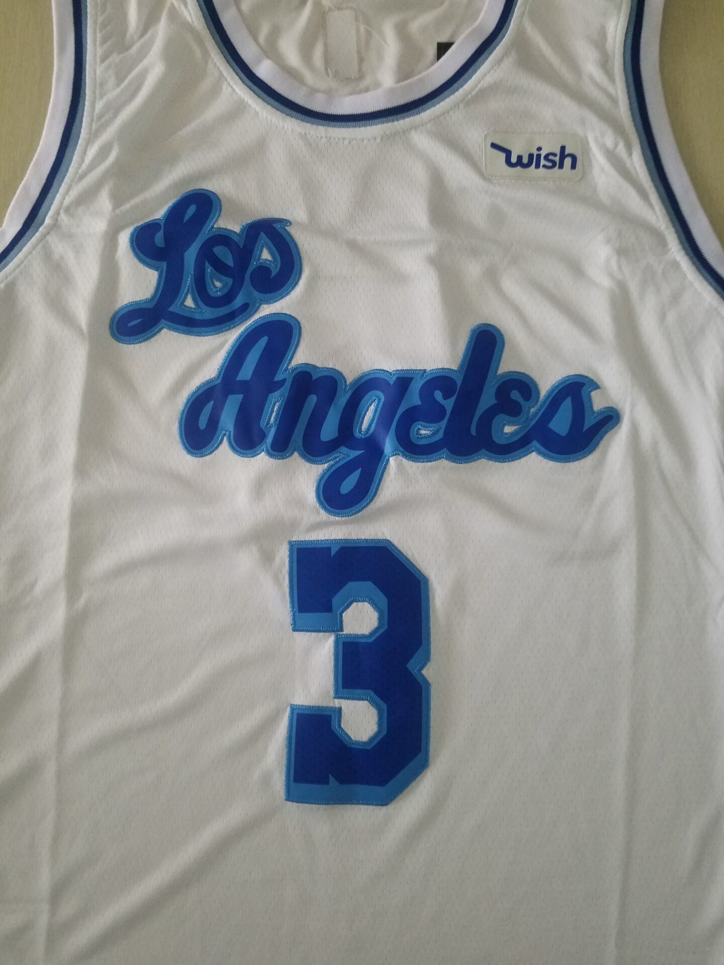 Men's Los Angeles Lakers Anthony Davis White #3 Swingman Jersey