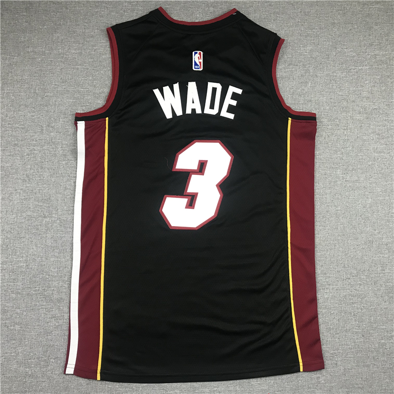 Men's Miami Heat Dwyane Wade #3 Black 2022/23 Swingman Jersey - Icon Edition