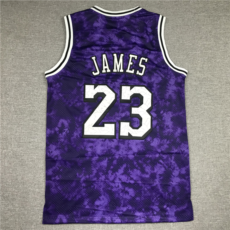 Men's Los Angeles Lakers LeBron James #23 Purple Galaxy Swingman Jersey