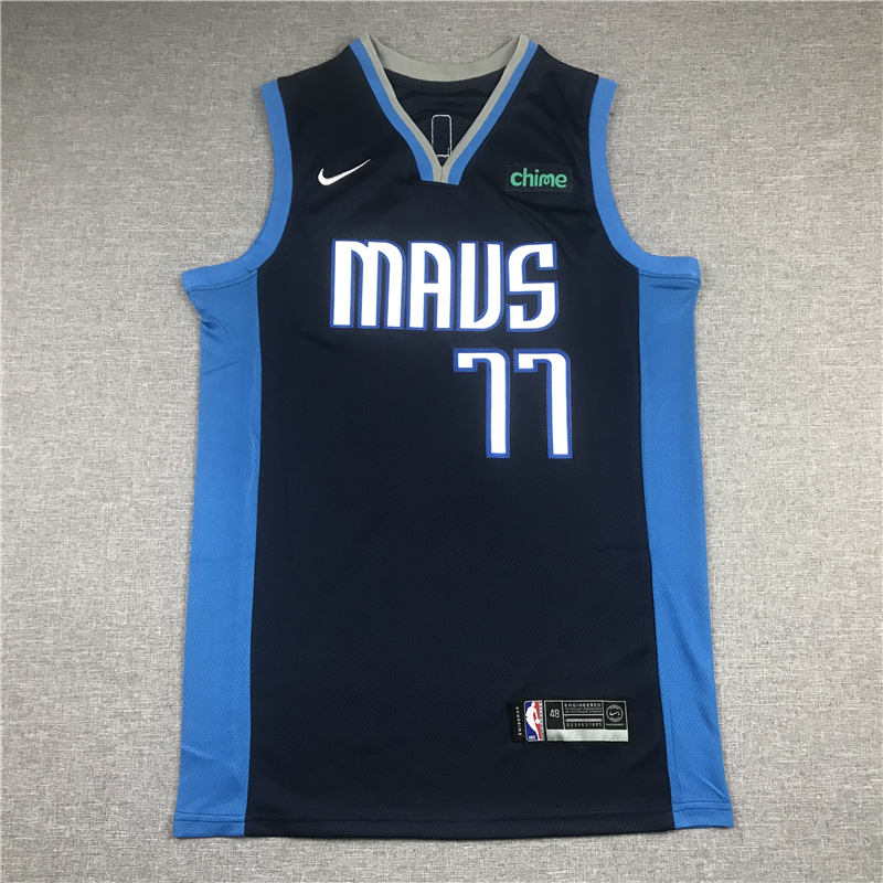 Men's Dallas Mavericks Luka Doncic #77 Navy 2020/21 Swingman Player Jersey