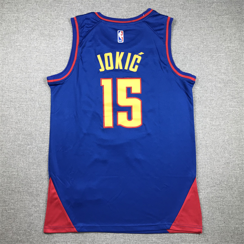 Men's Denver Nuggets Nikola Jokic #15 Blue 2022/23 Statement Edition Swingman Jersey