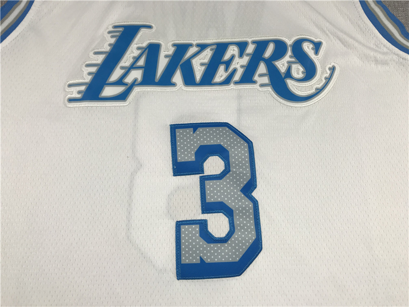 Men's Los Angeles Lakers Anthony Davis #3 White Swingman Jersey - City Edition